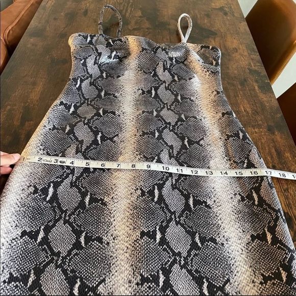 Motel Snake Print Slip Bodycon Dress - Picture 6 of 12